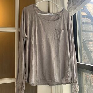 James Perse Linen & Cotton Long Sleeve Tee